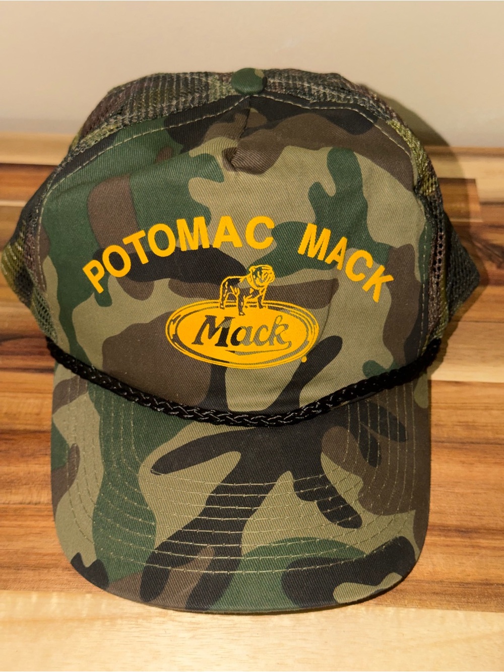 Vintage Potomac Mack Trucks Camo Mesh Snapback Trucker Hat Cobra Caps